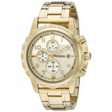 Fossil Dean Chronograph Champagne Dial Gold Steel Strap Watch for Men - FS4867 Buy Now By Fossil