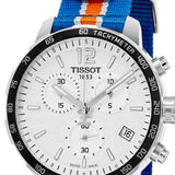 Tissot Quickster Chronograph NBA New York Kicks White Dial Multicolored Nato Strap Watch For Men - T095.417.17.037.06 Buy Now By Tissot
