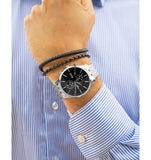 Hugo Boss Associate Black Dial Silver Steel Strap Watch for Men - 1513869 Buy Now By Hugo Boss