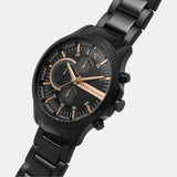 Armani Exchange Chronograph Black Dial Black Steel Strap Watch For Men - AX2429 Buy Now By Armani Exchange