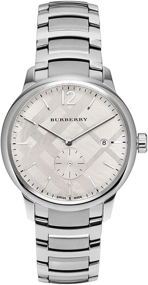 Burberry The Classic Silver Dial Silver Steel Strap Watch for Men - BU10004 Buy Now By Burberry