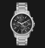 Armani Exchange Banks Chronograph Black Dial Silver Steel Strap Watch For Men - AX1720 Buy Now By Armani Exchange