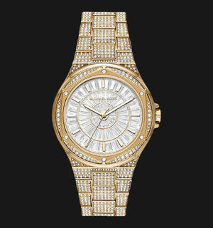 Michael Kors Lennox Three Hand Crystals White Dial Gold Steel Strap Watch For Women - MK6991 Buy Now By Michael Kors
