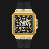 Guess Leo Multifunction Black Dial Black Silicone Strap Watch For Men - GW0637G2 Buy Now By Guess