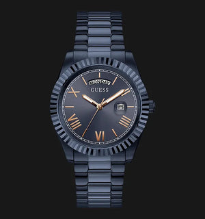 Guess Connoisseur Quartz Blue Dial Blue Steel Strap Watch For Men - GW0265G9 Buy Now By Guess