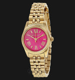 Michael Kors Lexington Quartz Pink Dial Gold Steel Strap Watch For Women - MK3270 Buy Now By Michael Kors