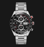 Tag Heuer Carrera Chronograph Black Dial Silver Steel Strap Watch for Men - CBN2A1AA.BA0643 Buy Now By Tag Heuer