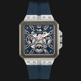 Guess Leo Chronograph Navy Blue Dial Blue Silicone Strap Watch For Men - GW0637G1 Buy Now By Guess