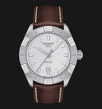 Tissot PR 100 Sport Silver Dial Brown Leather Strap Watch For Men - T101.610.16.031.00 Buy Now By Tissot