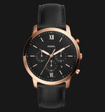 Fossil Neutra Chronograph Black Dial Black Leather Strap Watch for Men - FS5381 Buy Now By Fossil