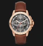 Michael Kors Ryker Analog Gray Dial Brown Leather Strap Watch For Men - MK8519 Buy Now By Michael Kors