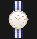 Daniel Wellington Classic Trinity White Dial Three Tone Nylon Strap Watch For Women - 0509DW Buy Now By Daniel Wellington