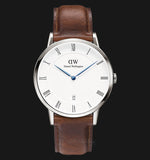 Daniel Wellington Dapper St Mawes White Dial Brown Leather Strap Watch For Men - DW00100087 Buy Now By Daniel Wellington