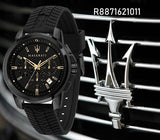Maserati Successo Black Dial Black Rubber Strap Watch For Men - R8871621011 Buy Now By Maserati