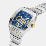 Guess Phoenix Multifunction Blue Dial Silver Steel Strap Watch For Men - GW0456G5 Buy Now By Guess