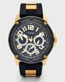 Guess Delta Black Dial Black Rubber Strap Watch for Men - GW0051G2 Buy Now By Guess