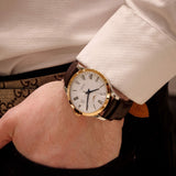 Longines Record Automatic Stainless Steel 18K Gold Watch for Men - L2.821.5.11.2 Buy Now By Longines
