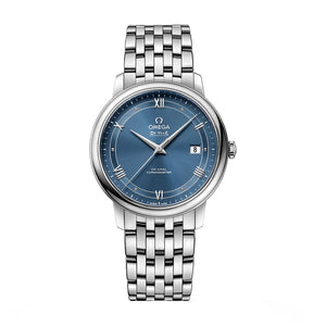 Omega De Ville Prestige Co-Axial Blue Dial Silver Steel Strap Watch for Men - 424.10.40.20.03.002 Buy Now By Omega
