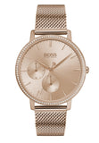 Hugo Boss Infinity Carnation Gold Dial Gold Mesh Bracelet Watch for Women - 1502519 Buy Now By Hugo Boss