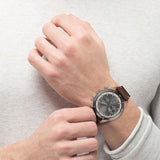 Hugo Boss Santiago Chronograph Grey Dial Brown Leather Strap Watch for Men - 1513861 Buy Now By Hugo Boss