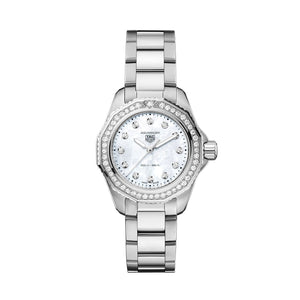 Tag Heuer Aquaracer Professional 200 Quartz Diamond Mother of Pearl Dial Silver Steel Strap Watch for Women - WBP1417.BA0622 Buy Now By Tag Heuer