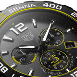 Tag Heuer Formula 1 Chronograph Senna Black Dial Black Leather Strap Watch for Men - CAZ101AJ.FC6487 Buy Now By Tag Heuer