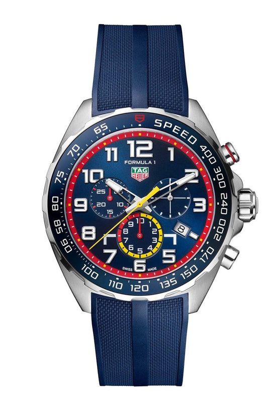 Tag Heuer Formula 1 Red Bull Racing Chronograph Blue Dial Blue Rubber Strap Watch for Men - CAZ101AL.FT8052 Buy Now By Tag Heuer