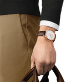Tissot T Classic Tradition Chronograph White Dial Brown Leather Strap Watch For Men - T063.617.36.037.00 Buy Now By Tissot