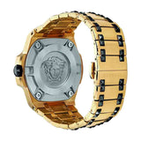 Versace Chain Reaction Quartz Black Dial Two Tone Steel Strap Watch for Men - VEDY00619 Buy Now By Versace
