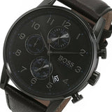 Hugo Boss Navigator Black Dial Black Leather Strap Watch for Men - 1513497 Buy Now By Hugo Boss