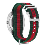 Gucci GG2570 Quartz Black Dial Green & Red Nylon Strap Watch For Men - YA142305 Buy Now By Gucci