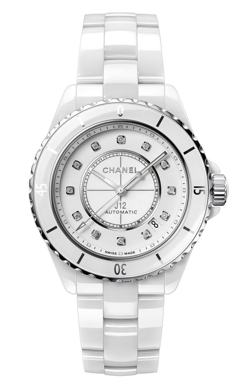 Chanel J12 Quartz Diamonds White Dial White Steel Strap Watch for Women - J12 H5703 Buy Now By Chanel