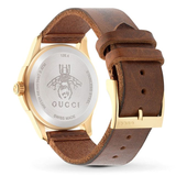 Gucci G Timeless Quartz Green & Red Dial Brown Leather Strap Watch For Men - YA126451 Buy Now By Gucci