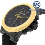 Michael Kors Dylan Chronograph Quartz Black Dial Black Rubber Strap Watch For Men - MK8383 Buy Now By Michael Kors