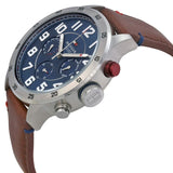 Tommy Hilfiger Trent Quartz Blue Dial Brown Leather Strap Watch for Men - 1791066 Buy Now By Tommy Hilfiger