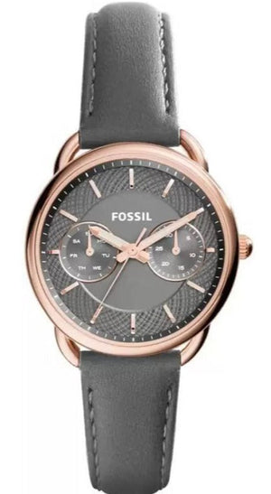 Fossil Tailor Grey Dial Grey Leather Strap Watch for Women - ES3913 Buy Now By Fossil