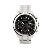 Guess Surge Chronograph Black Dial Silver Steel Strap Watch for Men - W1258G1 Buy Now By Guess