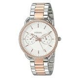 Fossil Tailor White Dial Two Tone Steel Strap Watch for Women - ES4396 Buy Now By Fossil