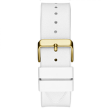 Guess Phoenix Multifunction Gold Dial White Leather Strap Watch for Men - GW0202G6 Buy Now By Guess