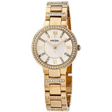 Fossil Virginia White Dial Gold Steel Strap Watch for Women - ES3283 Buy Now By Fossil