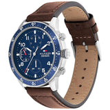 Tommy Hilfiger Jimmy Chronograph Quartz Blue Dial Brown Leather Strap Watch For Men - 1791946 Buy Now By Tommy Hilfiger