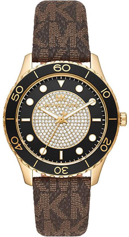 Michael Kors Runway Quartz Black Dial Brown Leather Strap Watch For Women - MK6979 Buy Now By Michael Kors