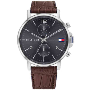 Tommy Hilfiger Daniel Grey Dial Brown Leather Strap Watch for Men - 1710416 Buy Now By Tommy Hilfiger