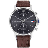 Tommy Hilfiger Daniel Grey Dial Brown Leather Strap Watch for Men - 1710416 Buy Now By Tommy Hilfiger