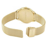 Calvin Klein Minimal Silver Dial Gold Mesh Bracelet Watch for Women - K3M22526 Buy Now By Calvin Klein