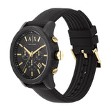 Armani Exchange Outerbanks Chronograph Black Dial Black Steel Strap Watch For Men - AX7105 Buy Now By Armani Exchange