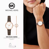 Michael Kors Pyper Quartz Silver Dial Brown Leather Strap Watch for Women - MK1036 Buy Now By Michael Kors