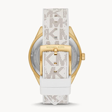 Michael Kors Jessa Multifunction Gold Dial White Leather Strap Watch For Women - MK7204 Buy Now By Michael Kors