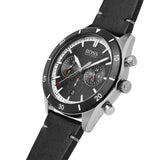 Hugo Boss Chronograph Black Dial Black Leather Strap Watch for Men - 1513864 Buy Now By Hugo Boss