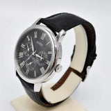 Guess Wafer Analog Black Dial Black Leather Strap Watch For Men - W70016G1 Buy Now By Guess
